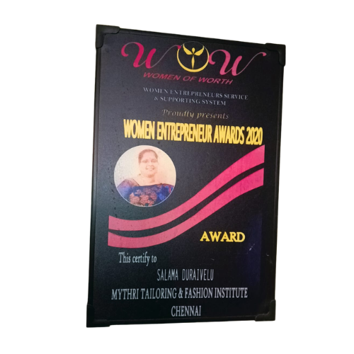 Women Entrepreneur Award 2020 - Mythri Tailoring Institute Chennai