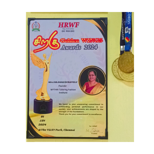 Golden Wings Award 2024 for Mythri Tailoring Institute