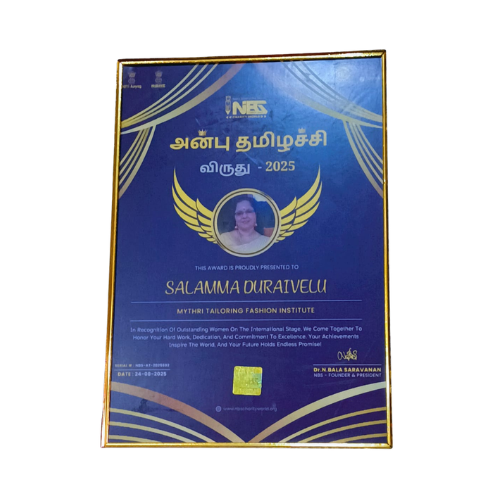 Anbu Tamizhachi Award 2025 received by Mrs Salamma